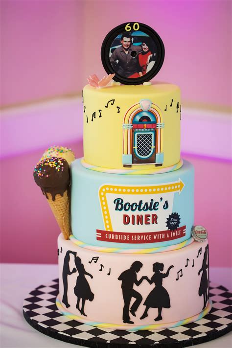 50s themed cake